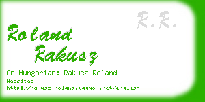 roland rakusz business card